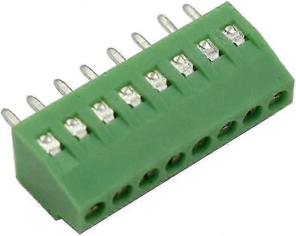 2025 8-stifts 2,54 mm stigning 150V 6A PCB-monterad skruvplintkontakt (20 st)