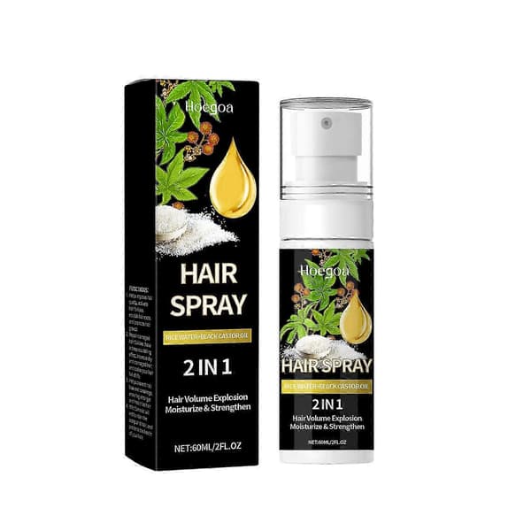 Højkvalitets risvandsspray, risvandsspray til tyndt hår, risvandsspray til hårvækst, risvandsspray mod spaltede spidser og tør hovedbund 2pcs