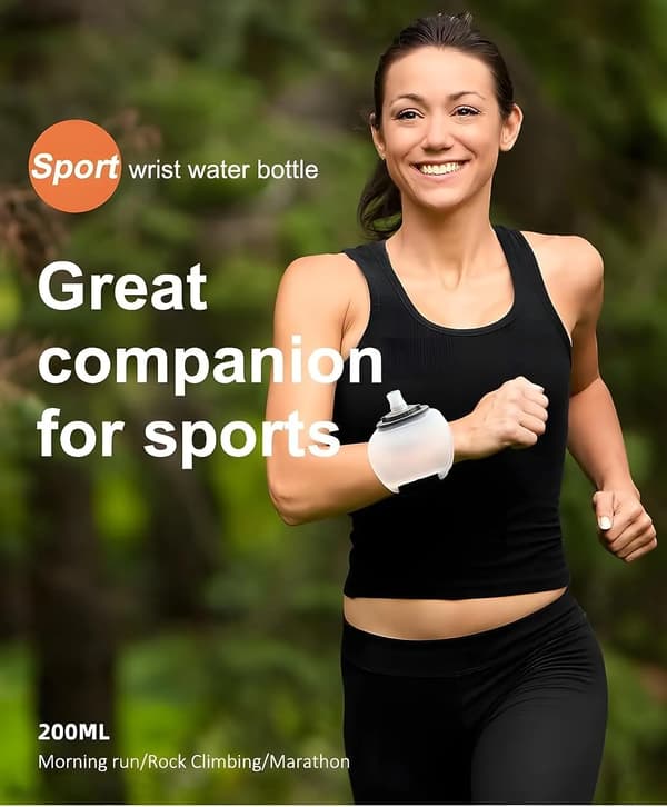 Mini Løbende Håndled Vandflaske Kedelholder Håndledsopbevaringstaske Hydration Pack Blød Flaske Til Maraton Ridning black