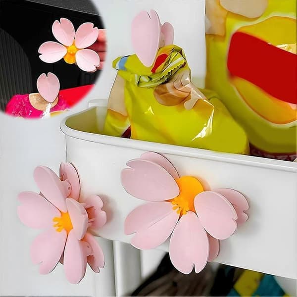 Forseglingsclips Køleskabsmagnet Blomsterformet Sikrer Indpakning Forseglede Poser Køkk