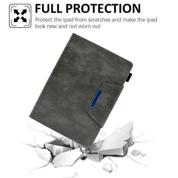 Semsket skinnveske til iPad 10. generasjon 10.9 2022 Grey