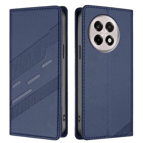 Preget lommebok PU-deksel til OnePlus Ace 5 Dark blue For OnePlus Ace 5