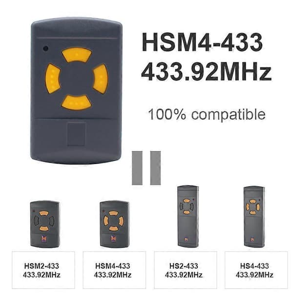 Latest Hormann 433MHz Garage Door Remote Control Duplication HSE2 HSE4 HSM2 HSM4 43392MHz Fixed Code {db}