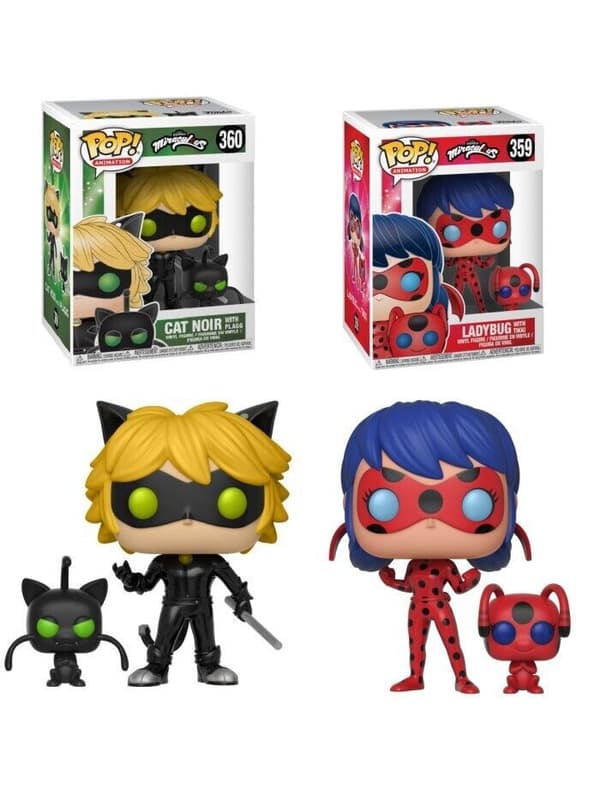 Funko pop! Vinyl W/P Animated Miraculous Ladybug og Cat Noir