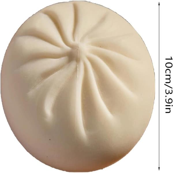 Kjempe Glitter Dumpling, Kjempe Dumpling Squishy, Mega Regnbue Dumplings, Søt Angstlindrende Fidget Leketøy (Hvit)