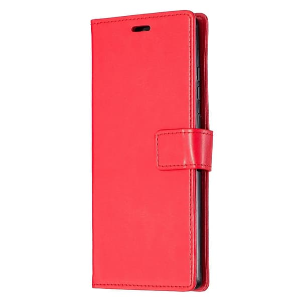 För Samsung Galaxy A32 4G läderfodral med hållare för Galaxy A32 4G Red
