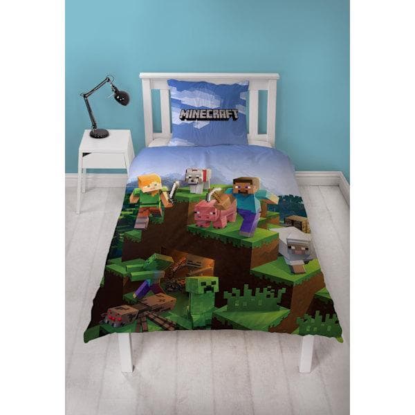 Monivärinen Minecraft-pussilakanasetti 150x210cm Monivärinen Multicolor multicolor