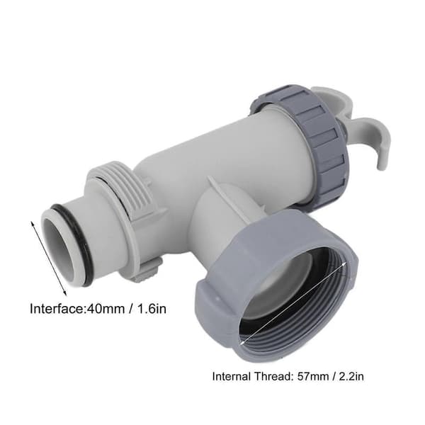 Pool Stempelventil 10747 til Intex 1500 2500 4000, 40mm/57mm Gevind
