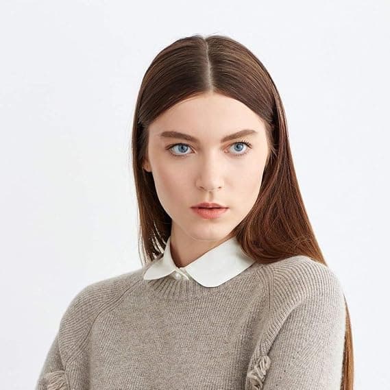 Round Collar, White Fake Collar Detachable Dickey Collar Blouse H