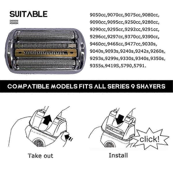 92S Series 9 Vaihtopää Braun-parranajokoneeseen 9290cc 9291cc 9370cc 9293s 9