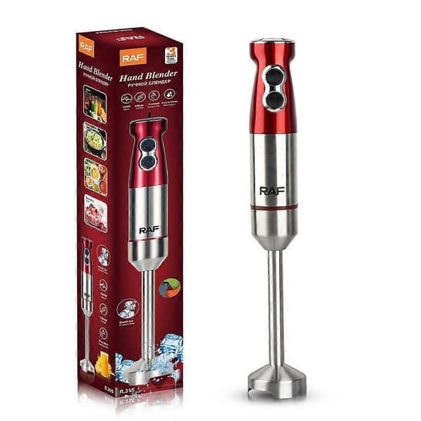 Praktisk og smuk rød stavblender 220V 1000W rustfrit stål R315
