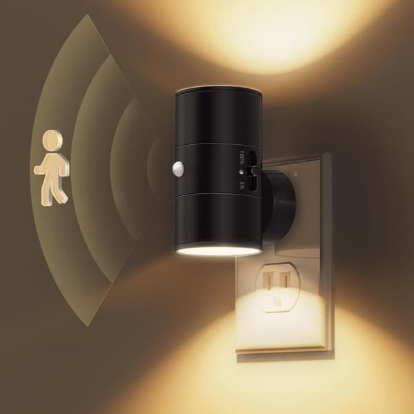2 stk Intelligent induksjonsbevegelsessensor kroppsinduksjon nattlys LED vegglampe downlight soverom