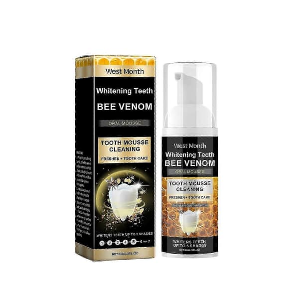 Emaljebeskyttende tannrensemousse - Daglig blekende tannkrem for gule flekker, 60 ml