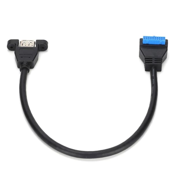 Praktisk og smukt adapterkabel USB 3.0 enkeltport A hun til 20-ben højhastigheds ABS-data