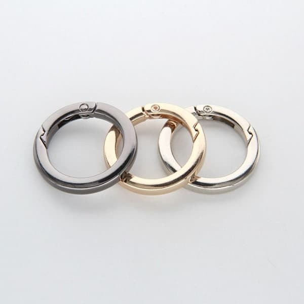 4 stk. Fjeder O-Ring Spænder Karabinhage SORT 32MM Sort 32mm Sort Black 32mm
