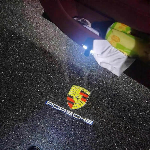 Til Porsche Cayman Boxster Cayenne Macan 991 718 Led Logoprojektor Hd