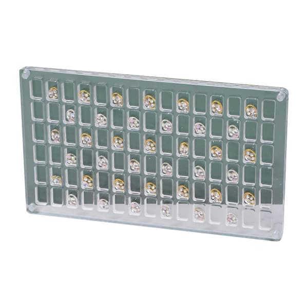 Akryl magnetisk utstillingsboks for skjell, flerbruks dekorativt stativ for edelstener Rectangular 90 Grid