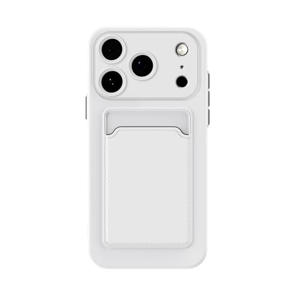 iPhone 17 Pro Cover med Kortlomme og Kontrasterende Knapper {hw}