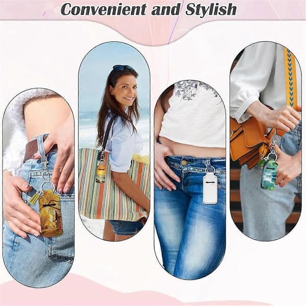 60 stk. Sublimering Chapstick-Holder Emner, Lip Balm Holder Nøkkelring