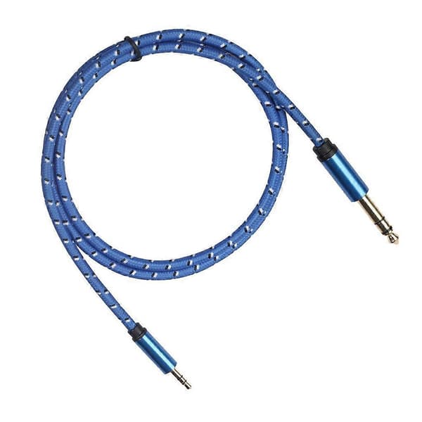 2x6,35 mm 1/4\" han til 3,5 mm 1/8\" han stereo lydkabel til forstærker 1m 3 Pcs