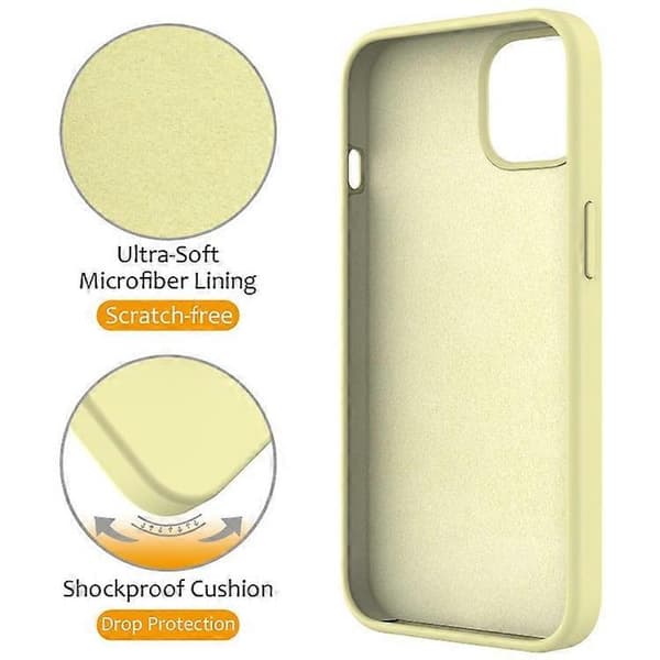 Kompatibelt magnetisk deksel til iPhone 11 med ringstativ PC + silikon, fallsikkert telefondeksel Yellow