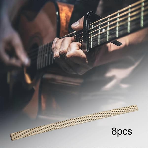 8 stykker guitar kropsbinding træindlæg guitarbinding indlægsstrimler kantindlæg Style C