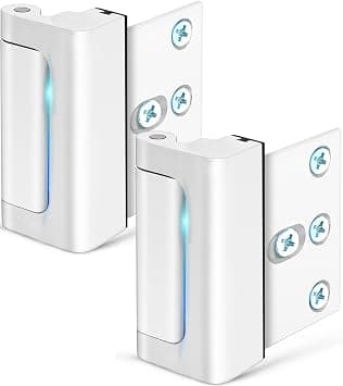 (vit-2-pack) Hemmasäkerhetsdörrlås, barnsäkert dörrförstärkning