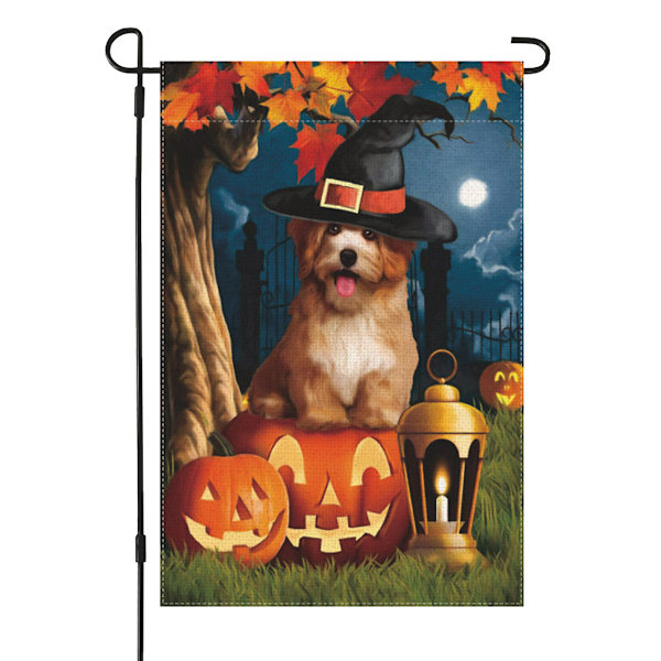 Vertikal flag med Halloween-græskar - 12 x 18 tommer