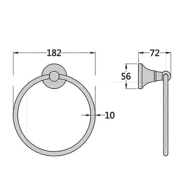 Silver Mässing Handdukshållare, Väggmonterad Handduksstång, Badrum Kök Antik Mässing T