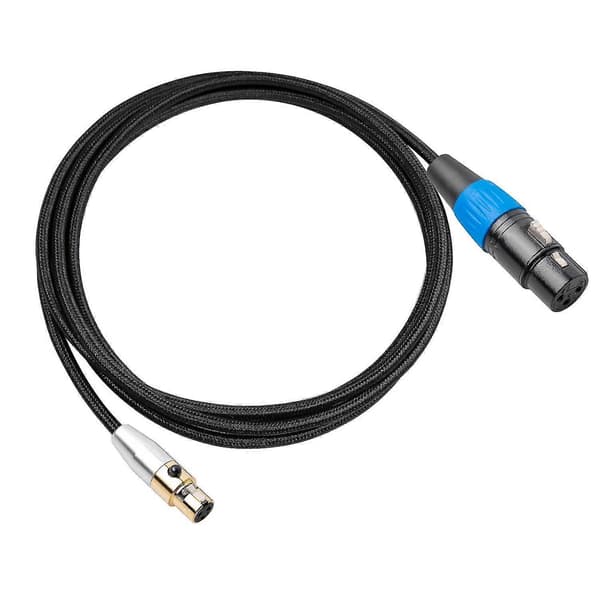 Mini XLR 3-pin han til XLR 3-pin stik mikrofon adapterkabel til BMPCC 4k kamera lydkabel