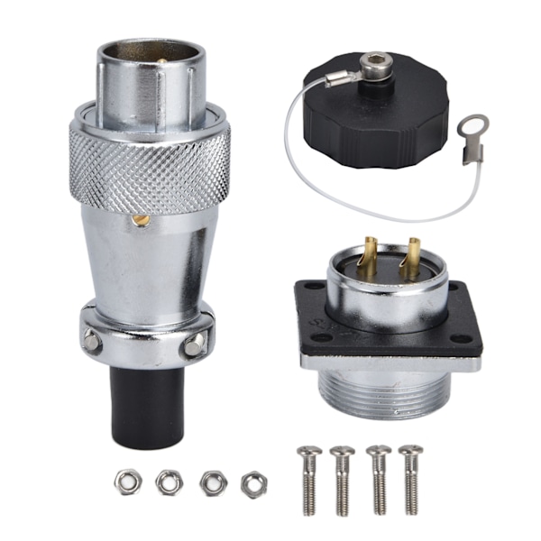 Aviation Connector Han-stik Han-kontakt Vandtæt 2 Pins LED Industrielt Udstyr 500V WS20