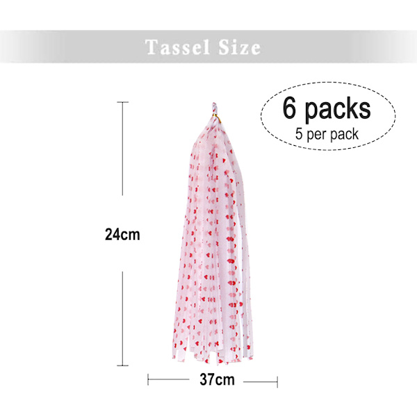 30 kpl Paperi-tupsu-koristeita DIY-ripustus sydänpaperilla