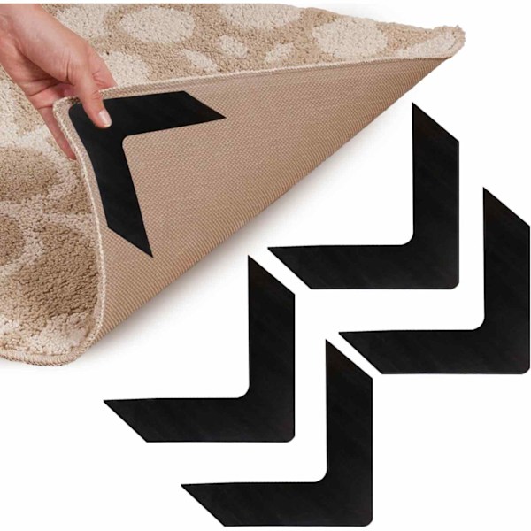 Halkskyddsmatta för Mattor, 5-pack Mattgrepp för Laminatgolv, Halkfri och Anti-Curl Mattgrepp för Matta till Matta, Lämplig för Trä, Laminat