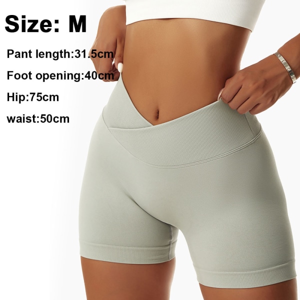 Women's cross waist cycling shorts, high waist boots training running yoga shorts