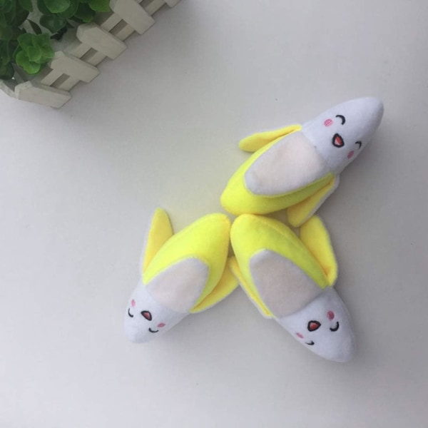 Plush-lelu, kestävä plus-banaani lelu, sopii pitkähampaisille pennuille, pureskelulelut keskikokoisille ja pienille pennuille