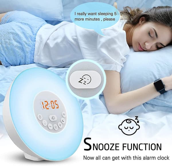 Soloppgang-vekkerklokke med oppgradert Wake-up Light