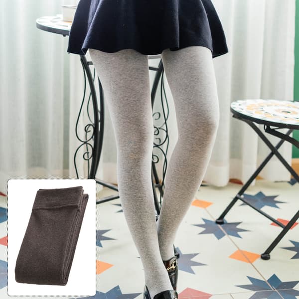 Opaque tights for kvinner - varme termiske vintertights dark brown