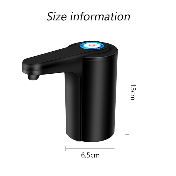 5 Gallon Fällbar Vatten Dispenser, Bärbar Vattenflaska Pump, Trådlös Elektrisk Generisk Gallon Flaska Vattenpump