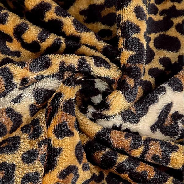 Supermjuk flanellfilt, soffpläd, golvfilt, leopardmönster, 150x200 cm