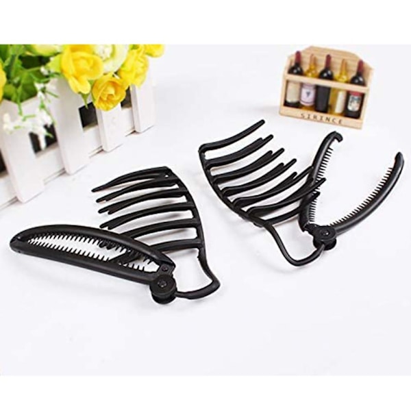 2Pcs Quick French Twist Hairpin Women DIY Hair Styling Updo Bun Comb Clips