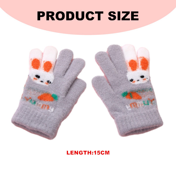 Barnehansker Fullfingerhansker Strikket varme hansker Vinter