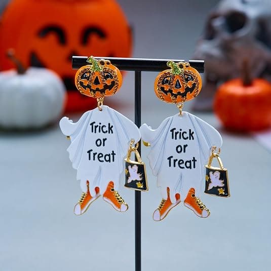 Halloween Vedhæng Øreringe, Gotiske Kvast Dameøreringe - 14