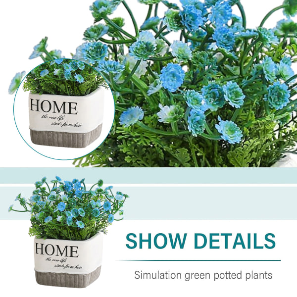 Falske peoner i keramiske vaser, falske hortensia-arrangementer for