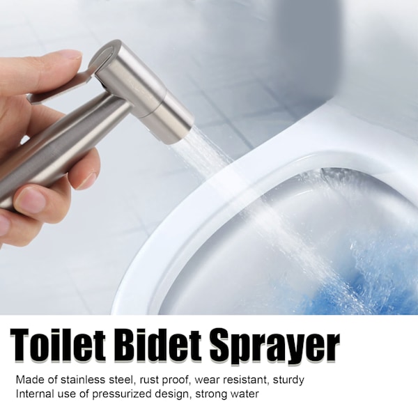 Toilet Bidet Sprøjte Effektiv Hygiejnisk Trykdesignet G1/2 Han-Gevind Håndholdt Stofble Sprøjte til Hjemmet