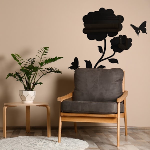 3D kolmiulotteiset kristalliseinätarra DIY peilikalvot flo