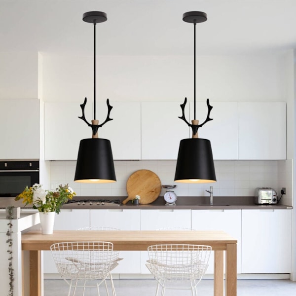 Elegant järn pendellampa, modern minimalistisk design, kompatibel med glödlampor Edison energisparlampor, max effekt 60W, säker och hållbar