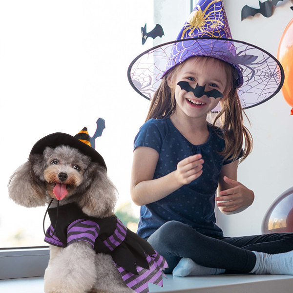 1 Set Musta ja Violetti Halloween Lemmikkieläinten Tarvikkeet Koiran Vaatteet