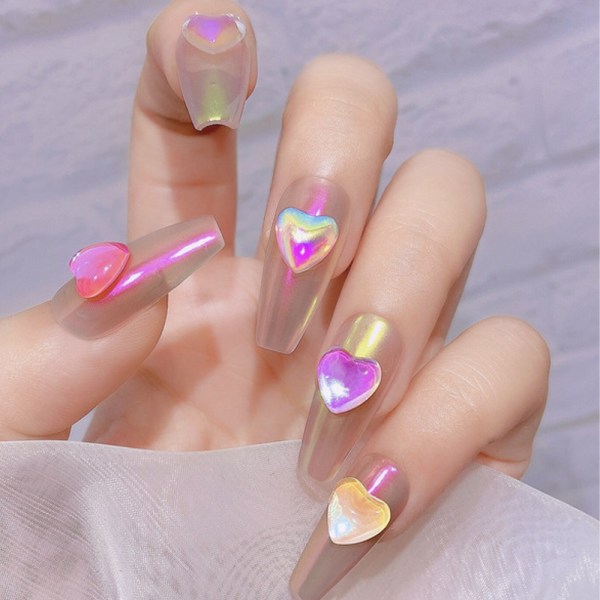 Hjerte Krystall Neglekunst Flatbacks Rhinestones
