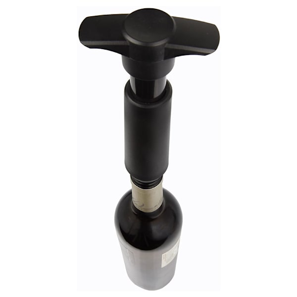 Vakuumflaskepropper Sorte Pumpe med Vinbesparer propper Holder vin frisk (Sort Pumpe + 2 Propper)