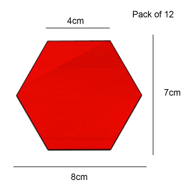 Väggklistermärke Självhäftande Hexagon Akryl Dekoration
